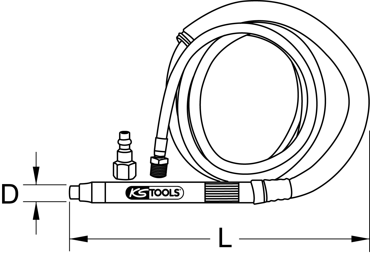 KS Tools Druckluft-Stiftschleifer, 70.000 U-min