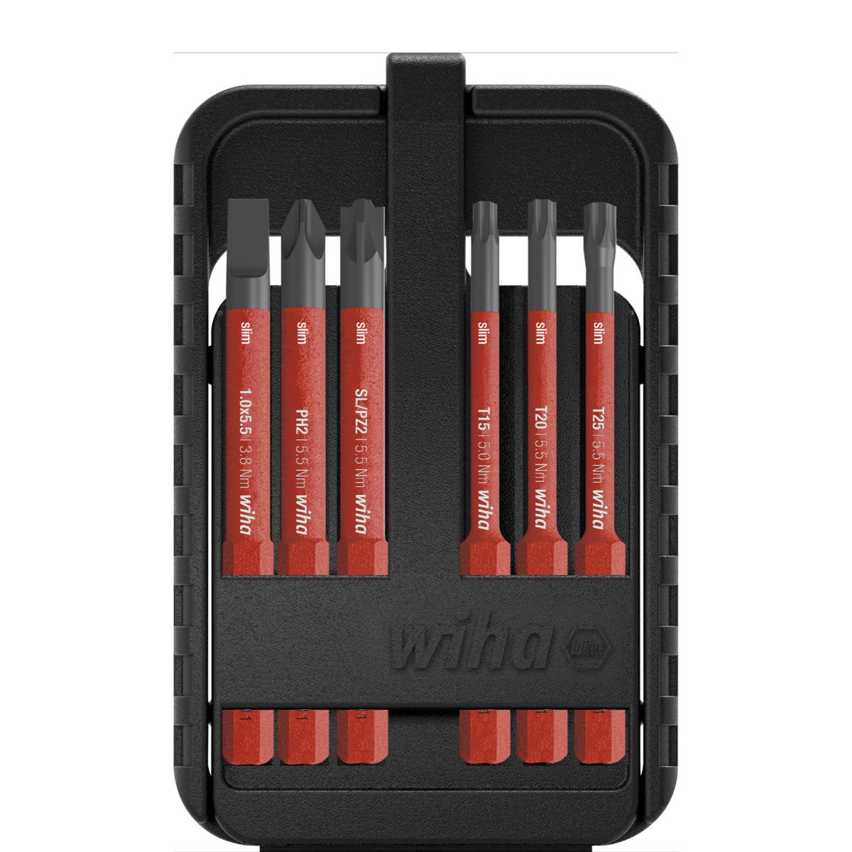 Wiha Bit Set slimBit electric gemischt, 6-teilges Set