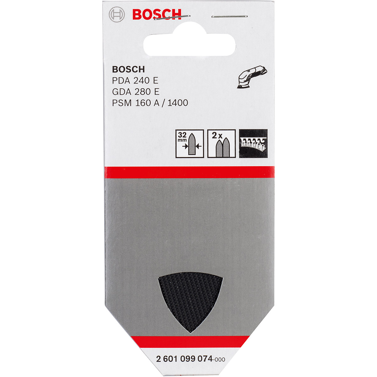 Bosch Klettgewebeersatz für Schleiffinger, 2er-Pack