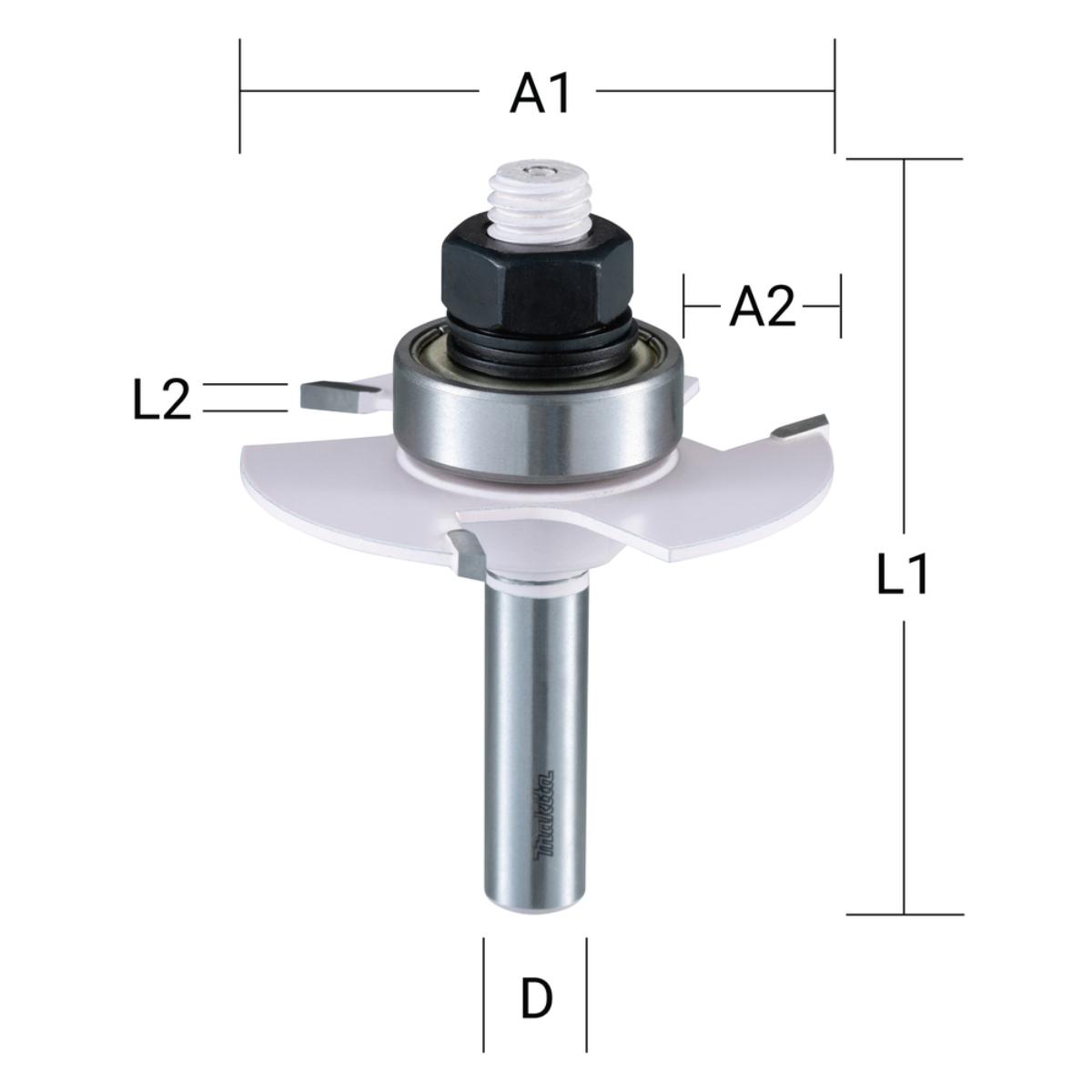 Makita Nutenfräser Ø 8 mm Schaft