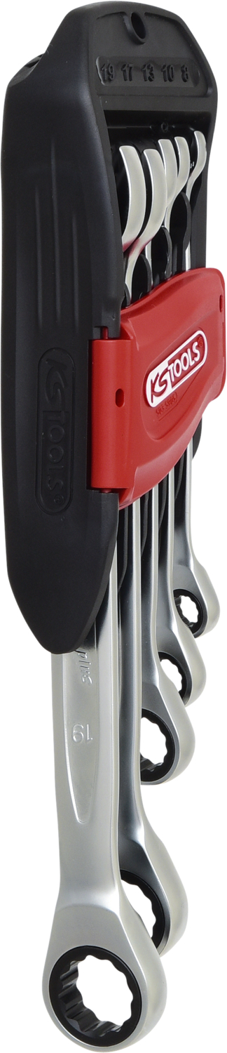 KS Tools DUO GEAR Ringmaulschlüssel-Satz,Maul-Ratschenfunktion,5-tlg, umschaltbar
