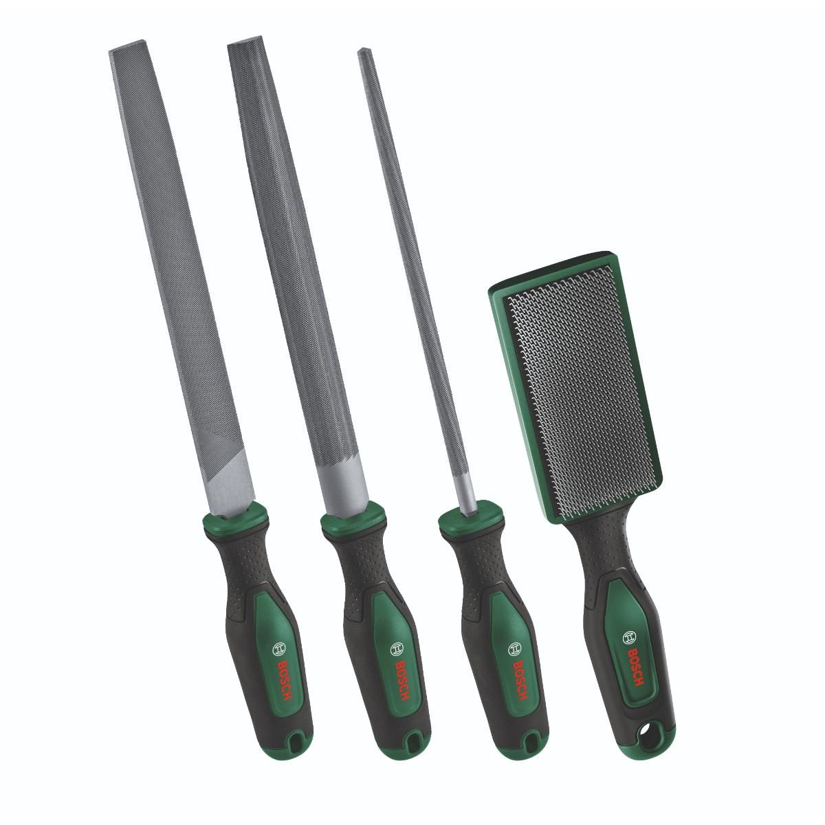 BoschFeilen-Set 200 mm / 8"" mit Bürste, 4-teiliges Set