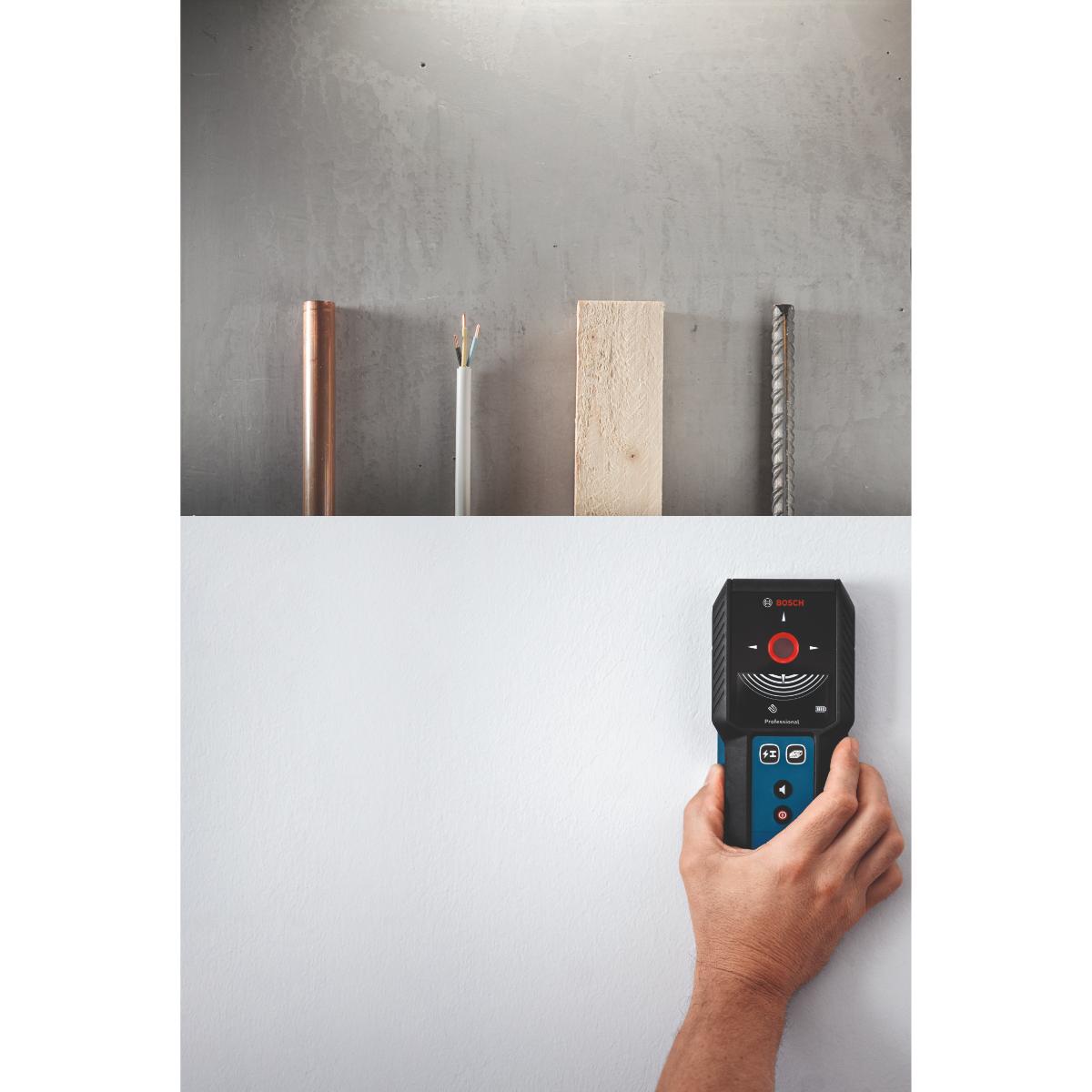 Bosch Ortungsgerät GMS 120-27 mit Tasche 2 x 1,5 V LR6-Batterie (AA)