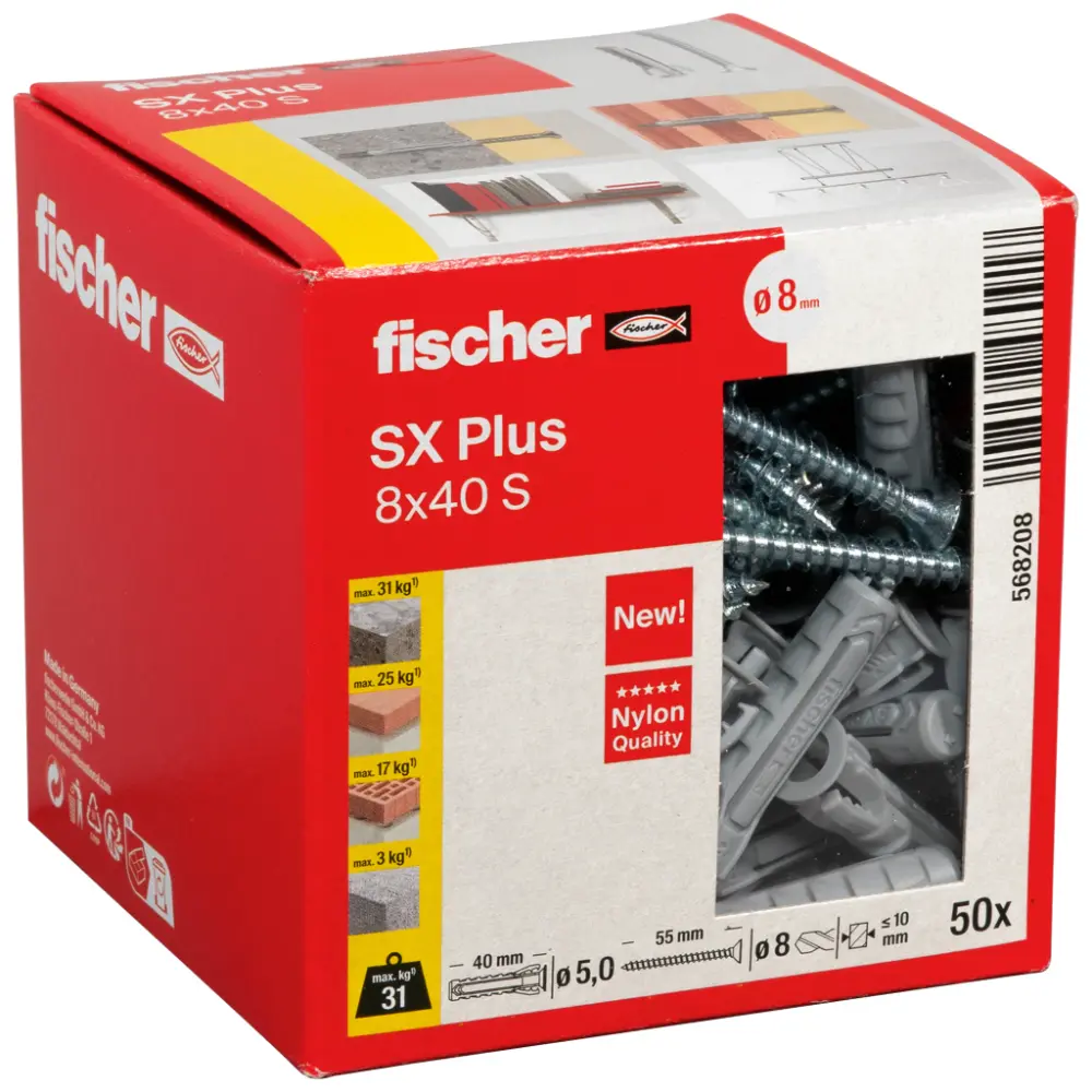 Fischer Spreizdübel SX Plus 8x40 S