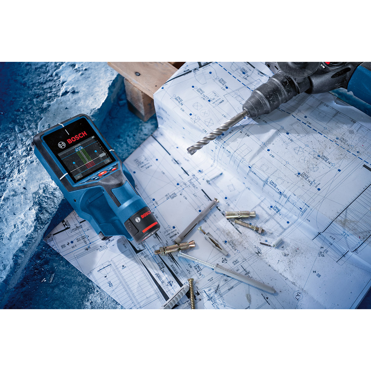 Bosch Ortungsgerät Wallscanner D-tect 200 C mit 1x Akku GBA 12V 2.0Ah