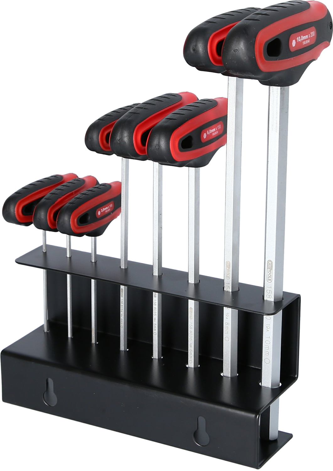 KS Tools T-Griff-Innensechskant-Schlüssel-Satz, 8-tlg
