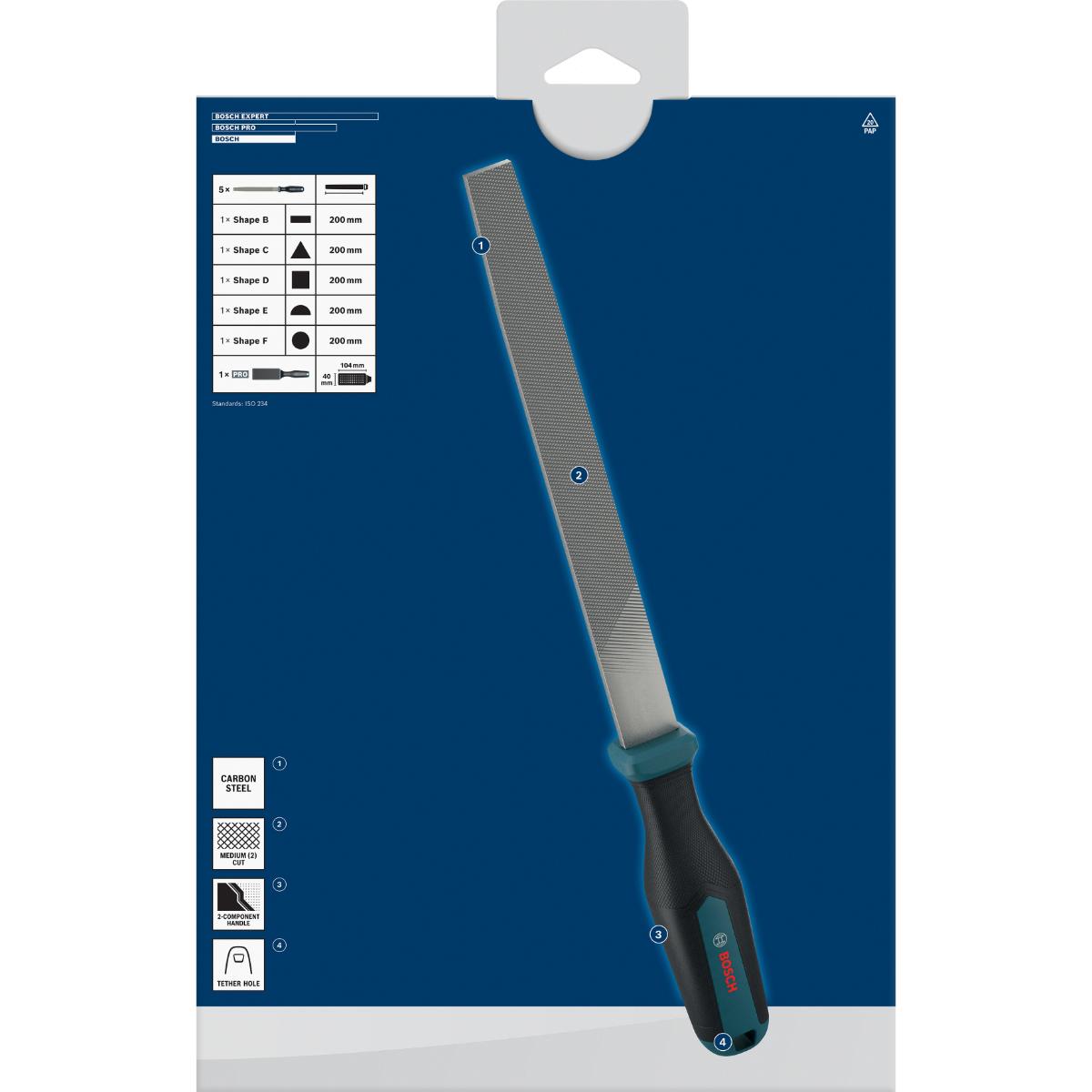 Bosch Feilen, 5-teilges Set, PRO Feilenbürste