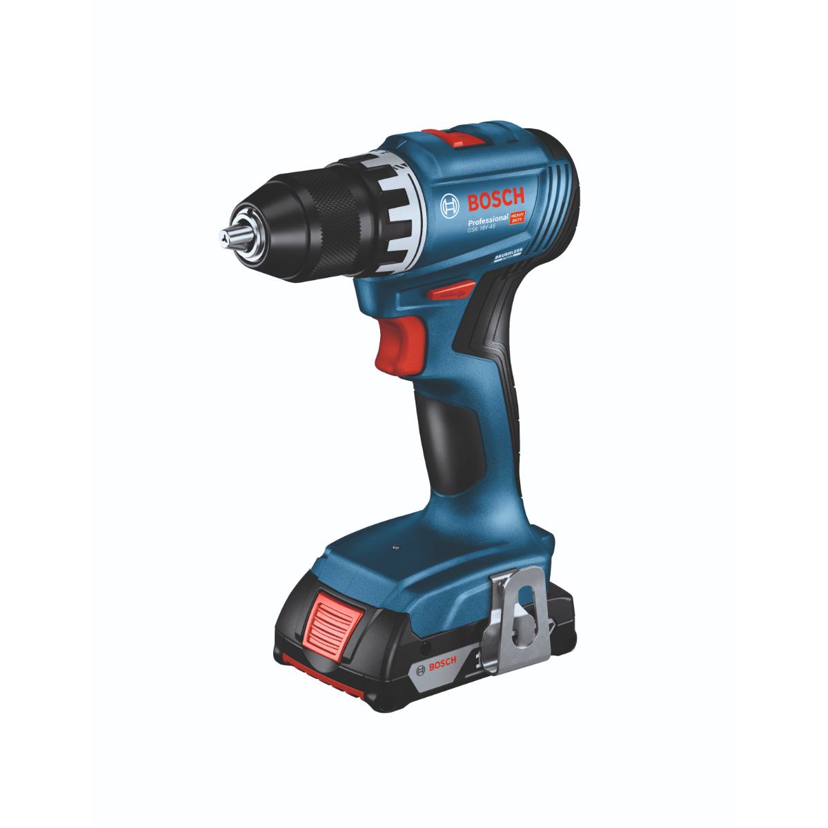 Bosch Combo Kit 2-tlg. 18V: GSR 18V-45 + GBH 18V-22 + 2 x Akku 4.0Ah, Schnellladegerät