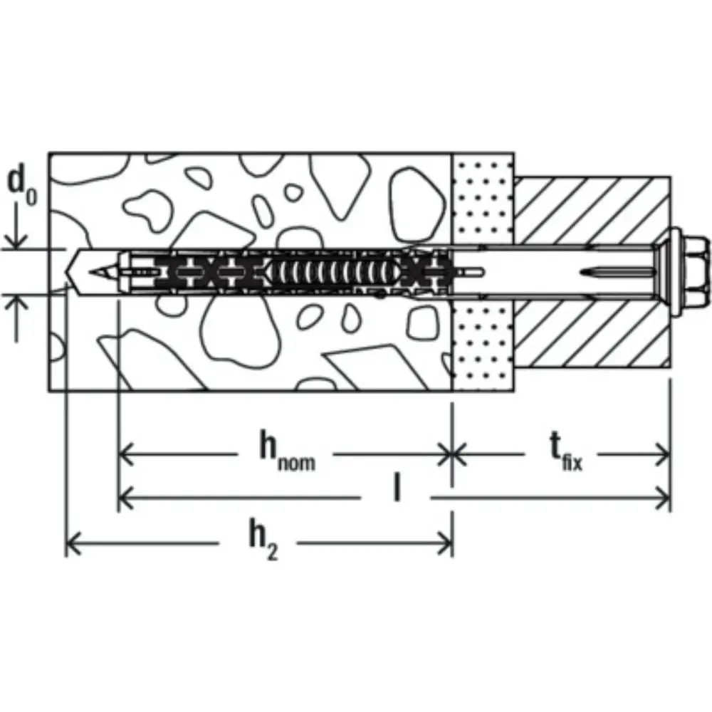 Fischer Langschaftdübel DuoXpand 10x100 T mit FUS-Schraube und U-Scheibe