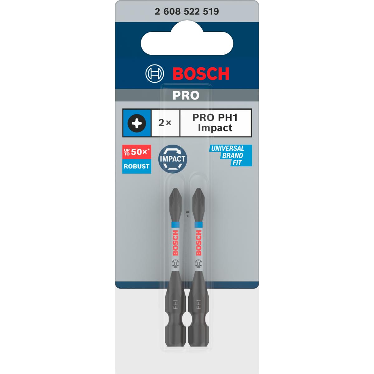 Bosch PRO Phillips Impact Bit,PH1,55 mm -2 Stück