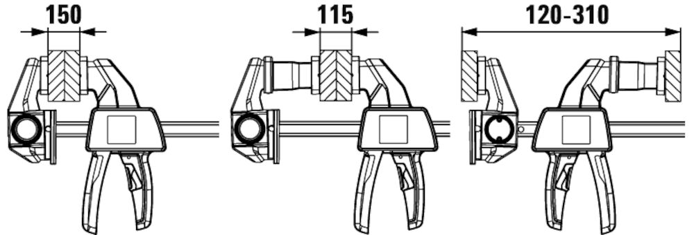 Bessey Spannelement für Multifunktionstische TW-KLI (2 St./Packung)