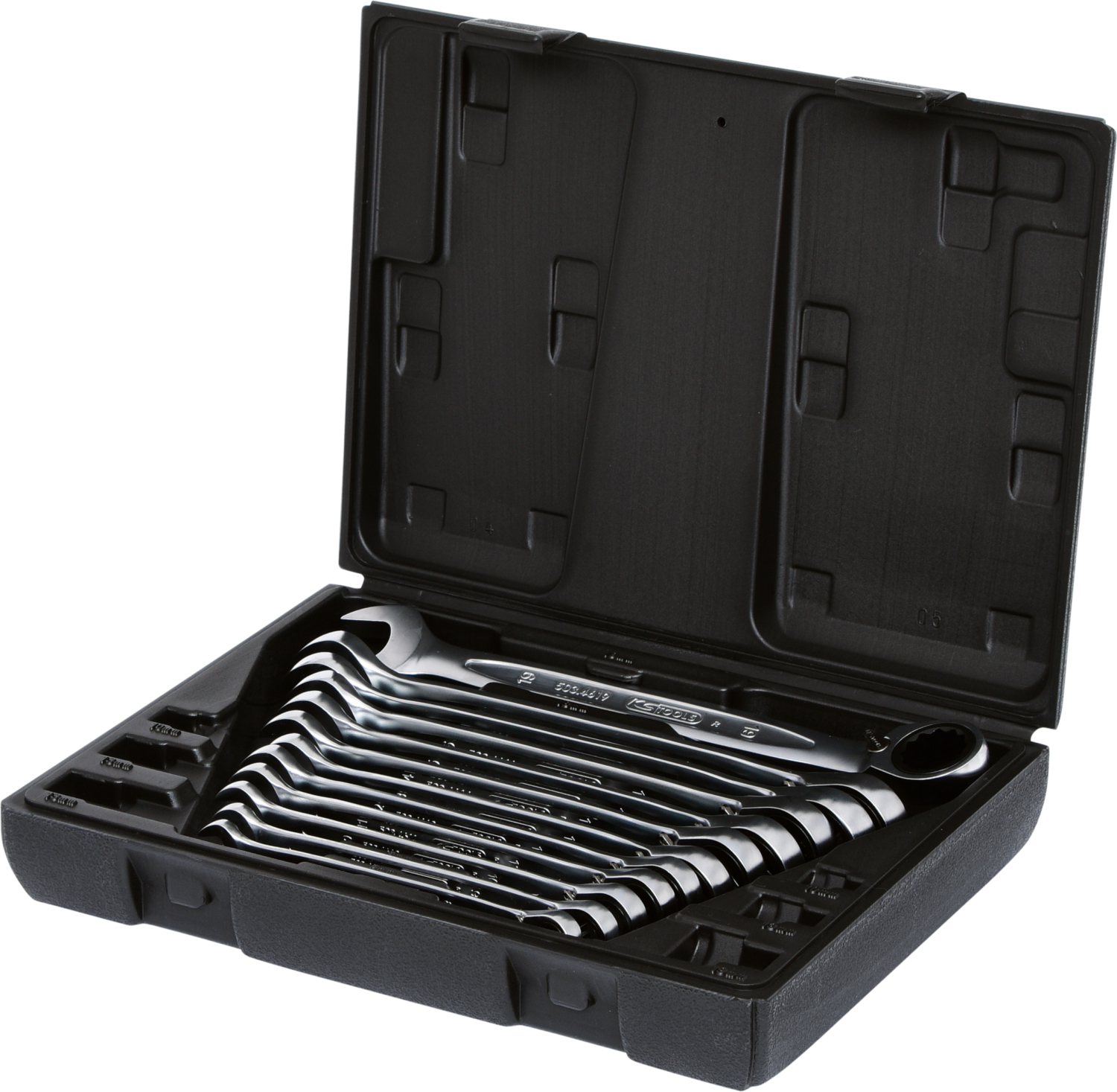 KS Tools GEARplus Ratschenringmaulschlüssel-Satz, umschaltbar,12-tlg
