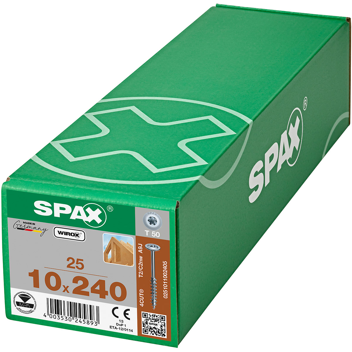 SPAX Tellerkopf T-Star T50 Teilgewinde WIROX, 25 Stück