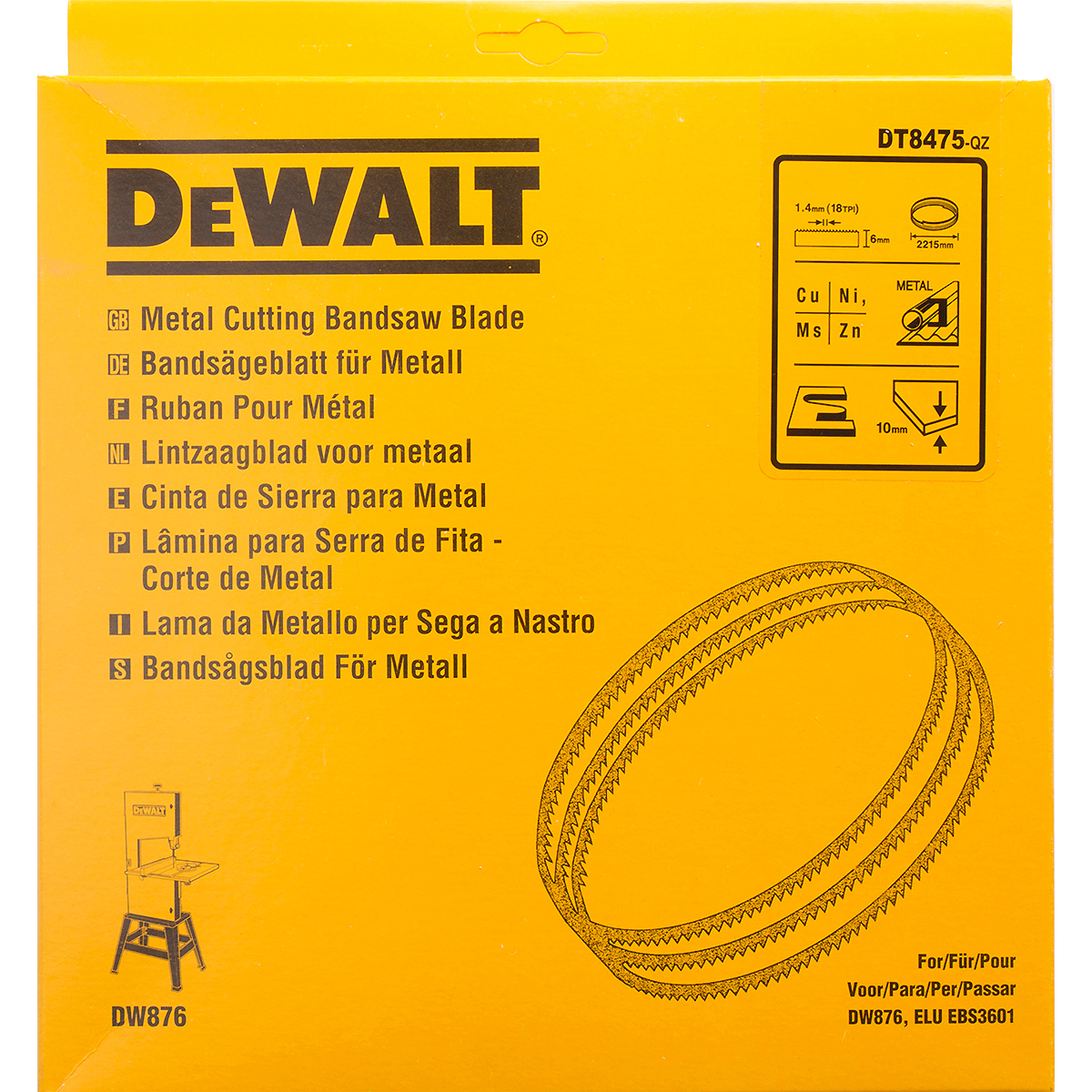 DEWALT Bandsägeblätter für DW876