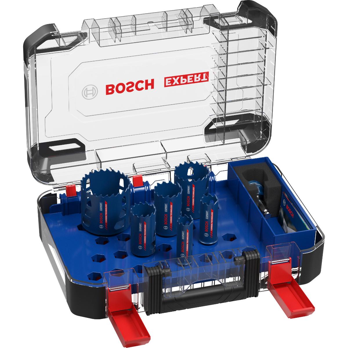 Bosch EXPERT Multi Material Power Change Plus-Lochsäge, 22/25/35/40/51/68x60 mm,9-teiliges Set