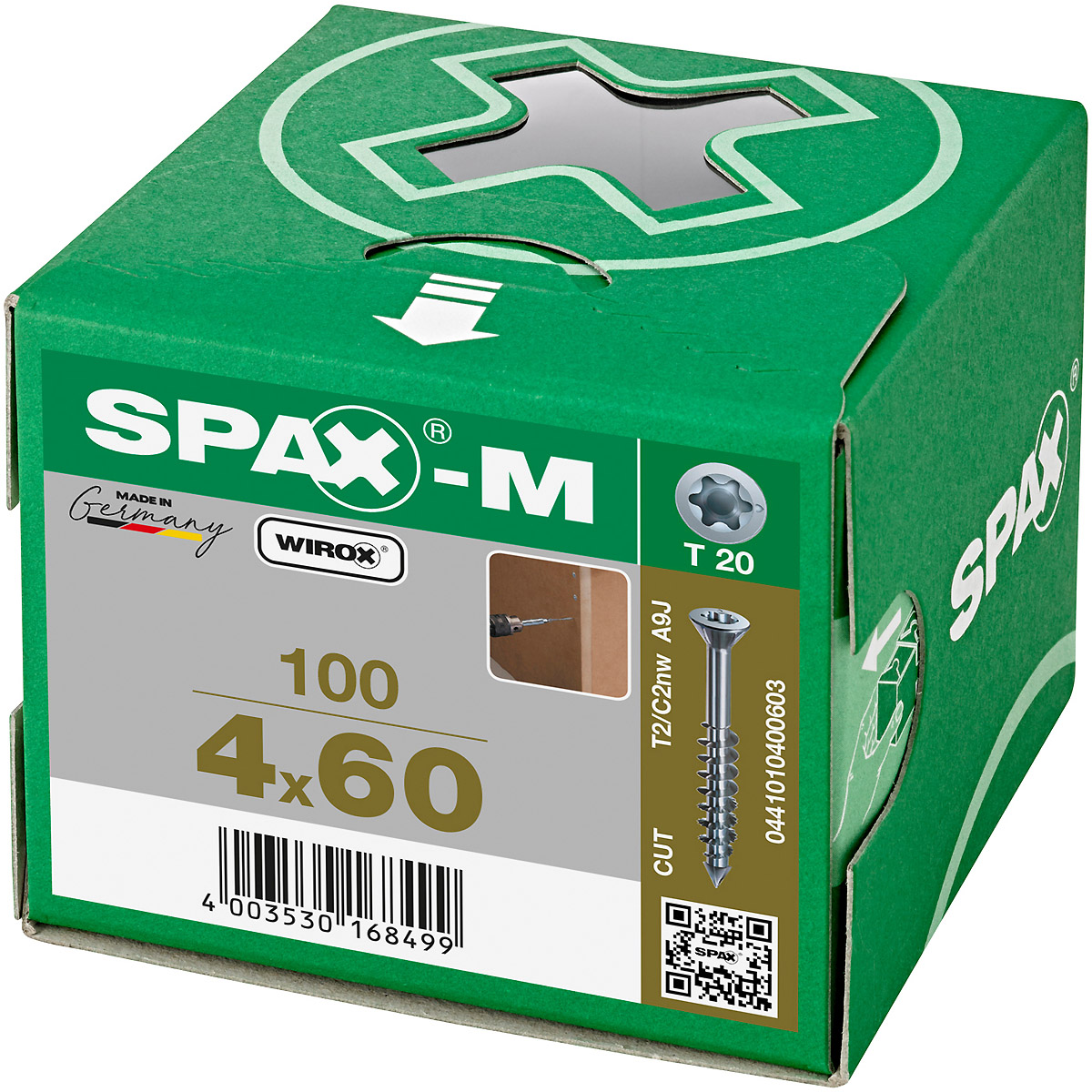 SPAX-M Senkkopf T-Star Plus T20 Teilgewinde Cut WIROX, 100 Stück