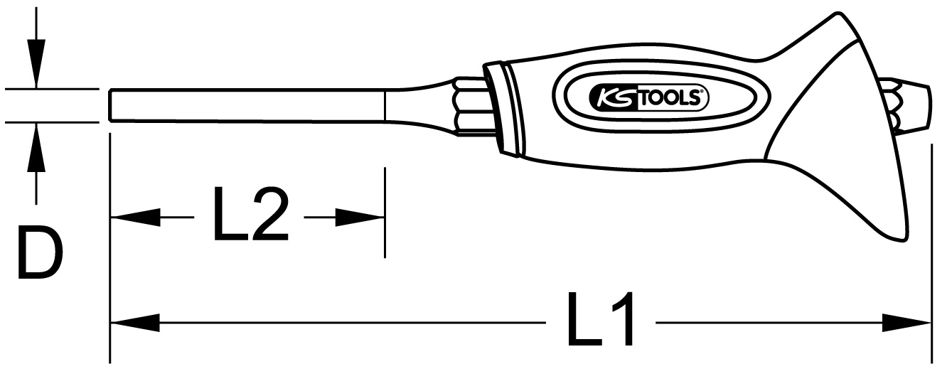 KS Tools Durchtreiber mit Handschutzgriff