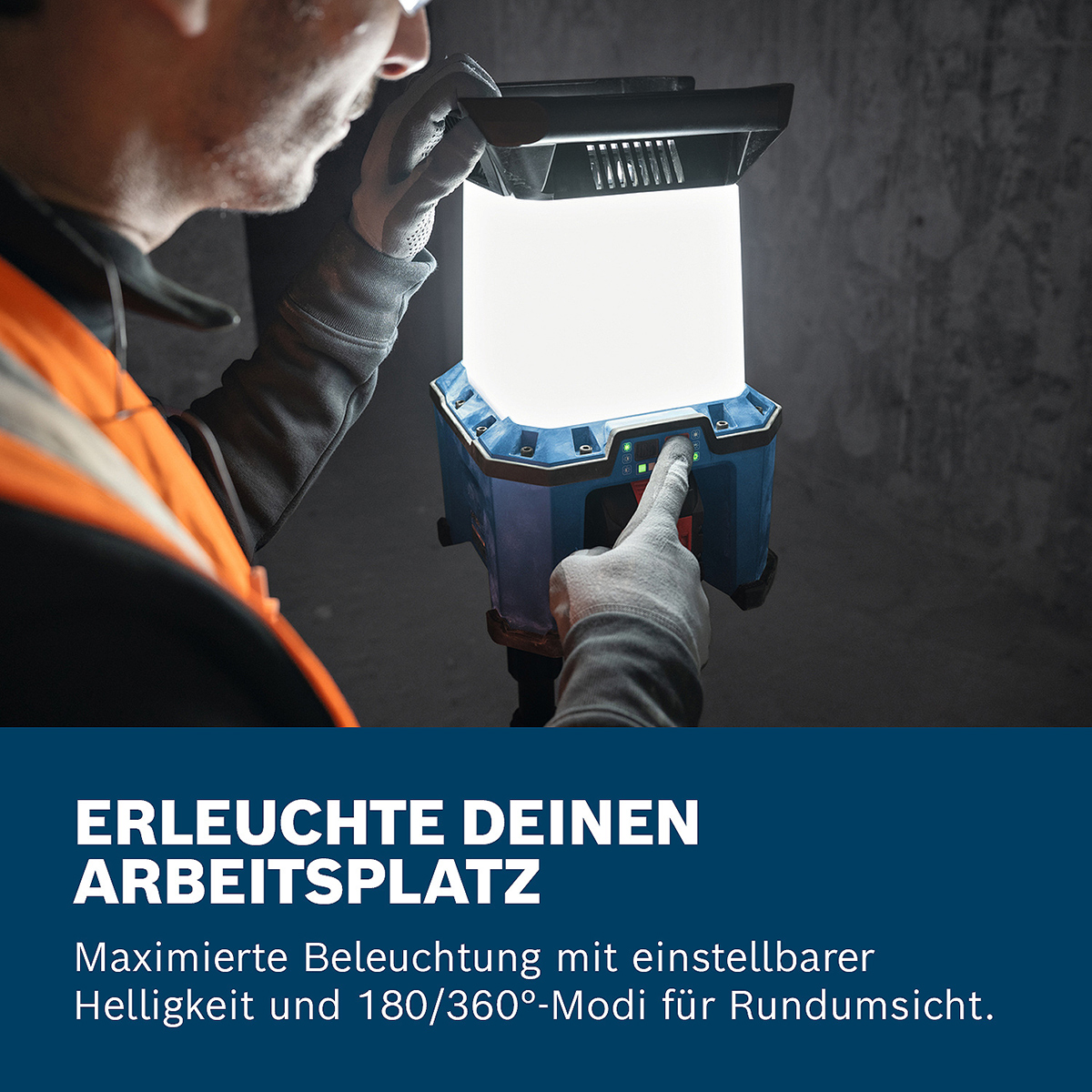 Bosch Akku-Bauleuchte GLA 18VH-7500 + Kaltgerätekabel