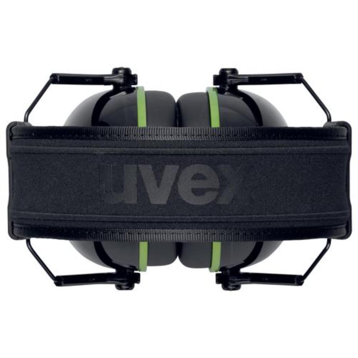 uvex K10 Kapselgehörschutz schwarz/ grün SNR 30 dB