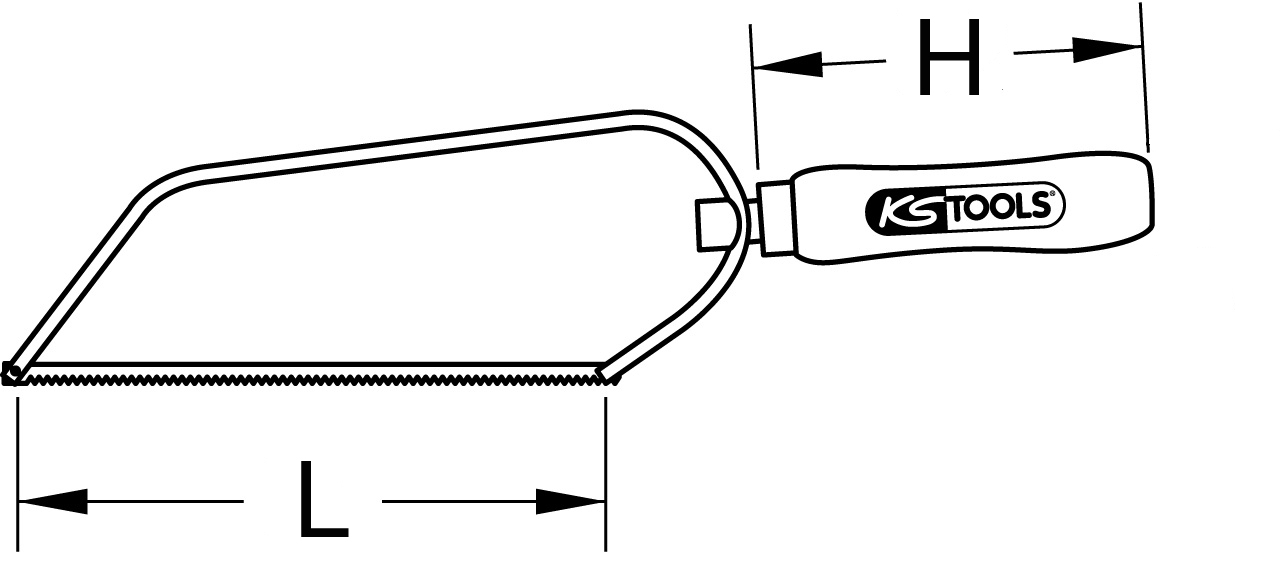 KS Tools Kleinhandsäge mit verstellbarem Holzgriff, 150mm