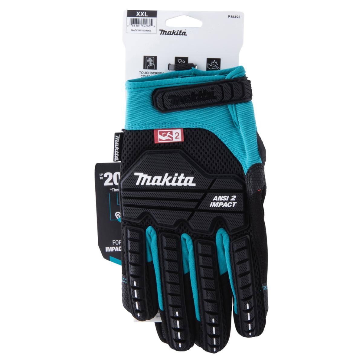 Makita Arbeitshandschuhe - verstärkt - Knöchelschutz - Touchscreenfähig