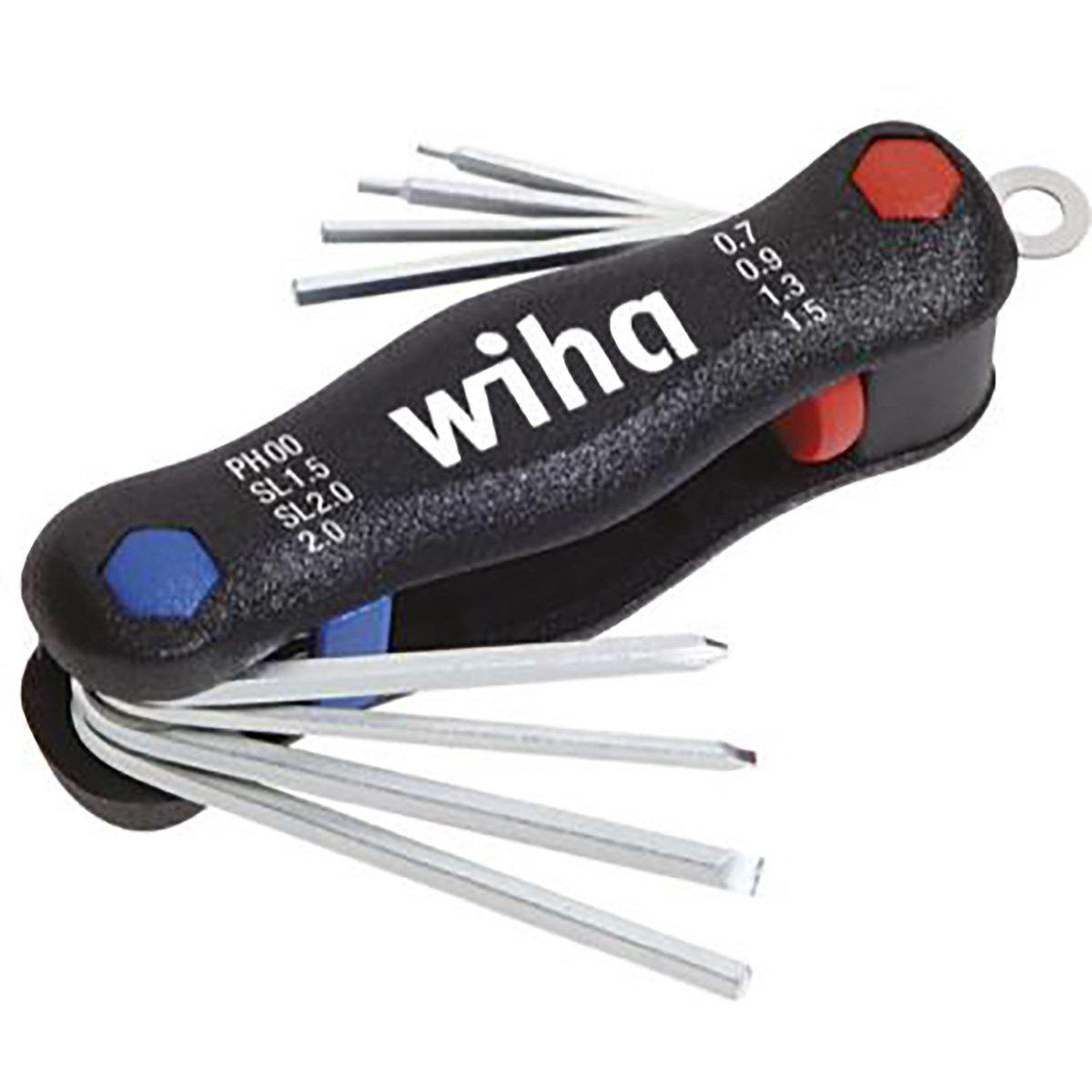 Wiha Multitool Mini PocketStar Schlitz, Phillips, Innensechskant 8-teilges Set