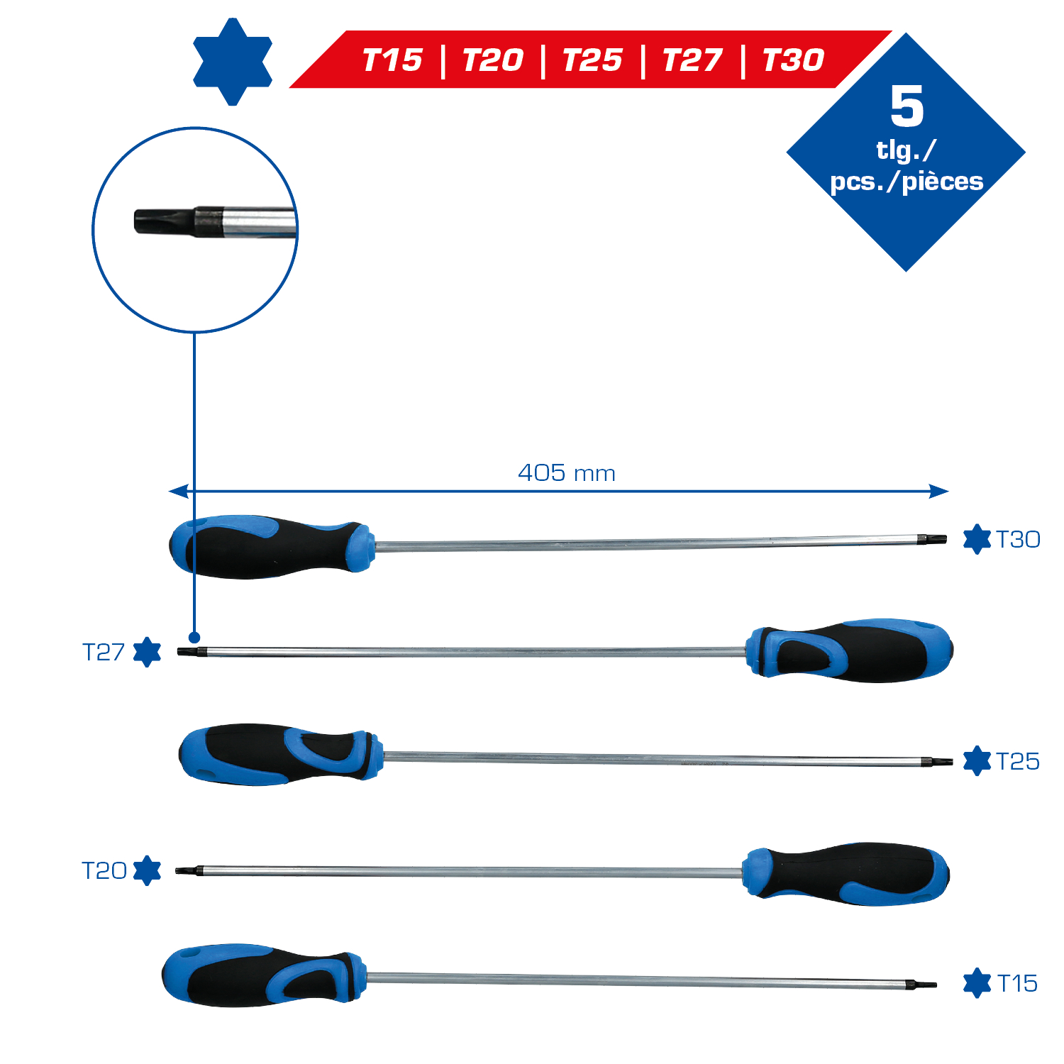 Brilliant Tools Torx-Schraubendreher-Satz, 5-tlg - BT511005