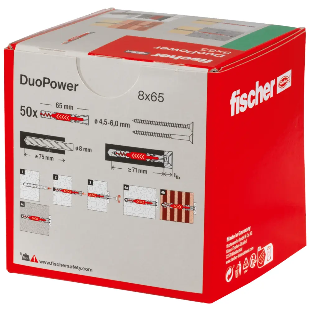 Fischer Universaldübel DuoPower 8x65