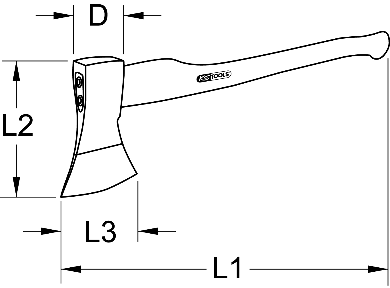 KS Tools Holzaxt, 1250g