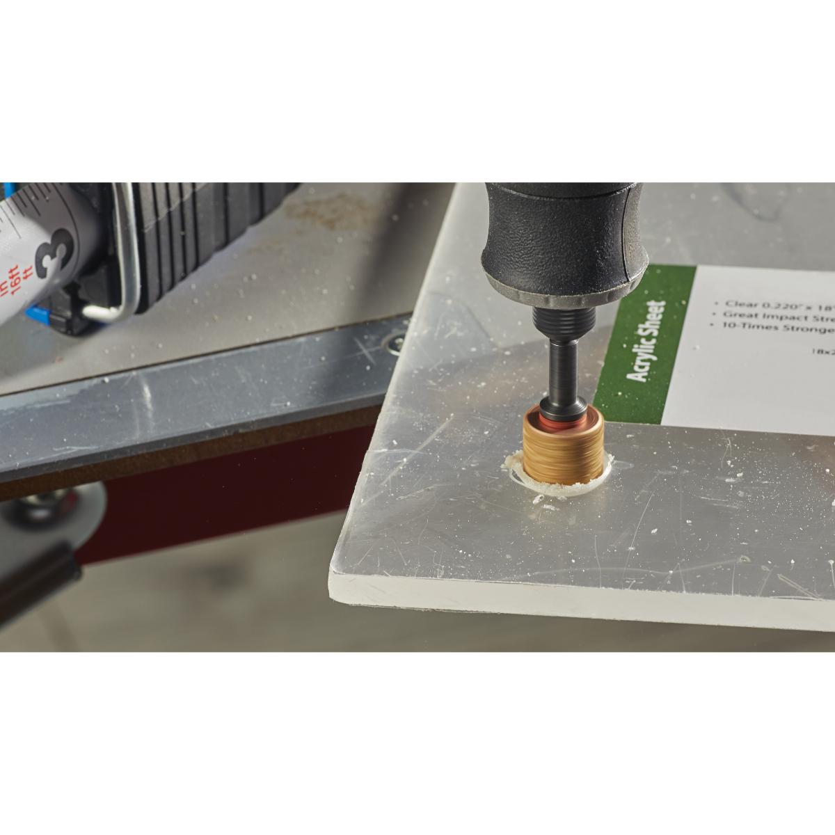 DREMEL 408DM MAX Schleifband und Lochbohrer