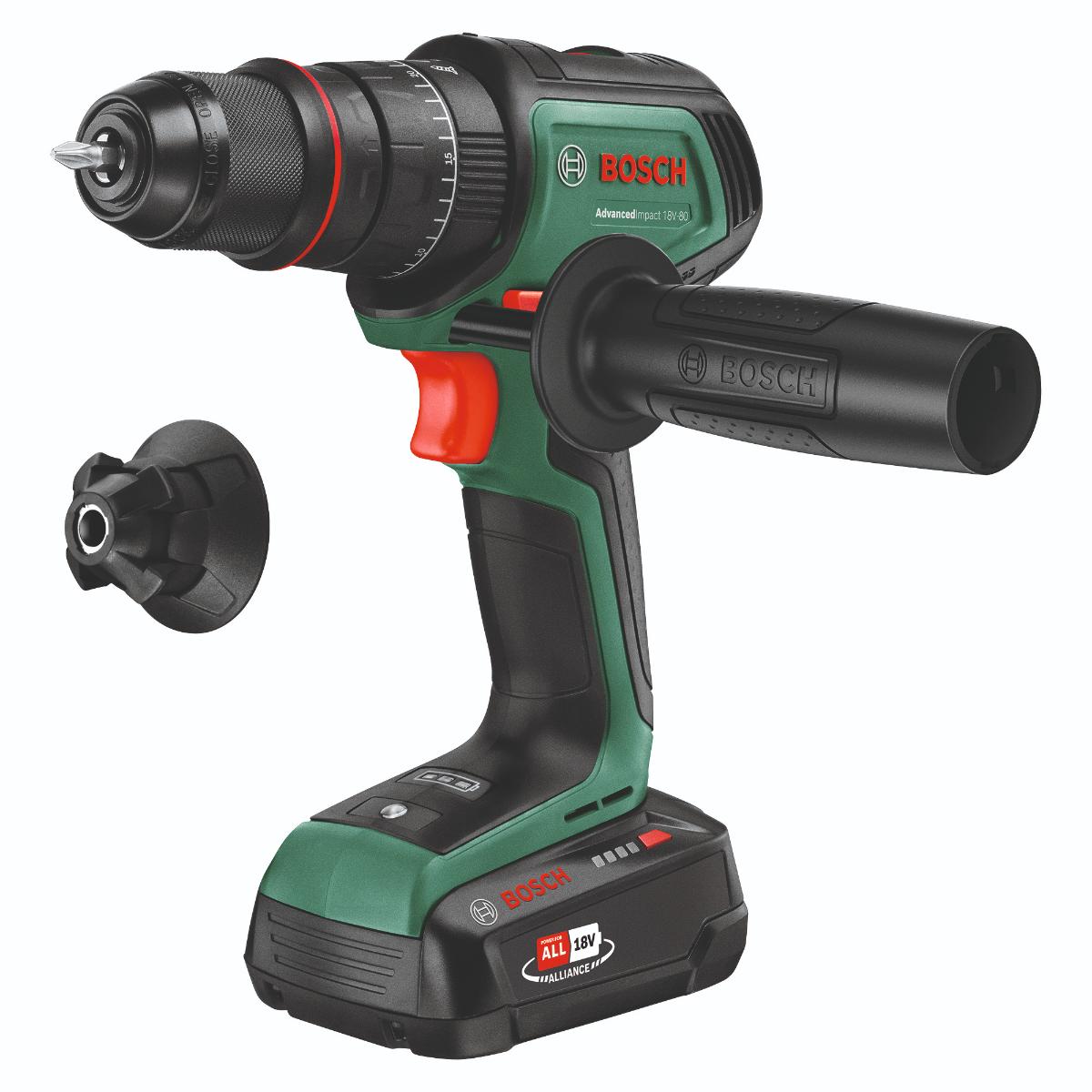 Bosch Akku-Schlagbohrmaschine AdvancedImpact 18V-80 QuickSnap,1 x Akku PBA 18V 2.5Ah