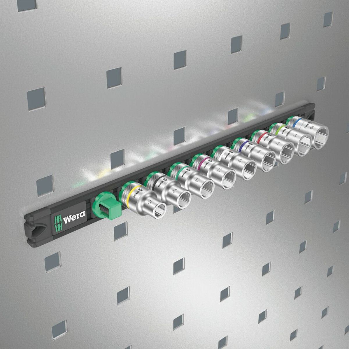 Wera Nuss-Magnetleiste C 4 Zyklop Steckschlüsseleinsatz-Satz, 1/2"-Antrieb, 9-teilig