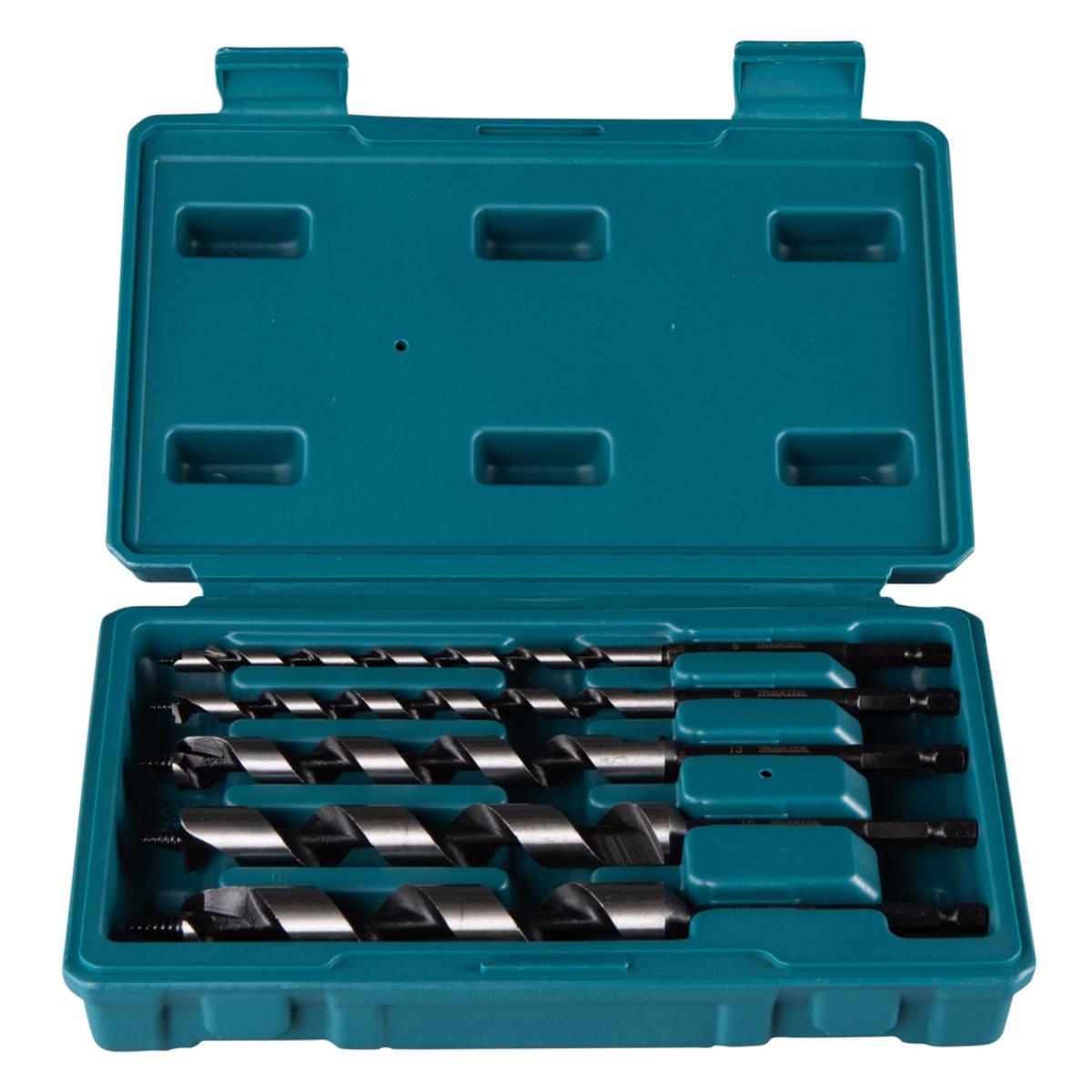 Makita Schlangenbohrer-Set 5-teilig - Länge 200 mm - 1/4 Zoll-Sechskantaufnahme - D-75677