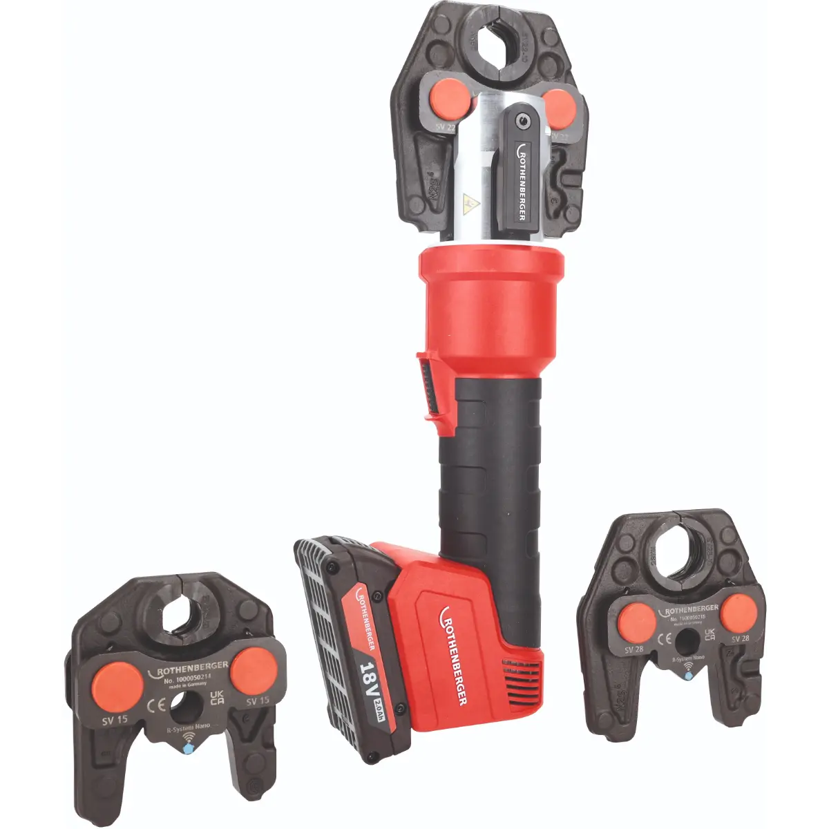Rothenberger ROMAX NANO iJAWs Set, SV, 15-22-28mm, 2Ah, AMPShare