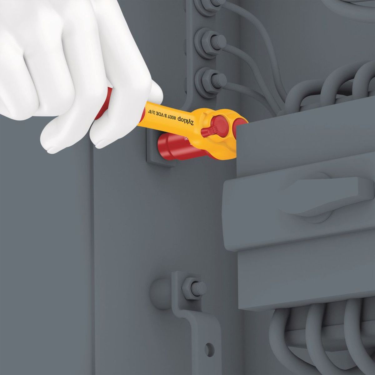 Wera 8007 B VDE Zyklop Knarre, isoliert, mit Umschalthebel, mit 3/8"-Antrieb