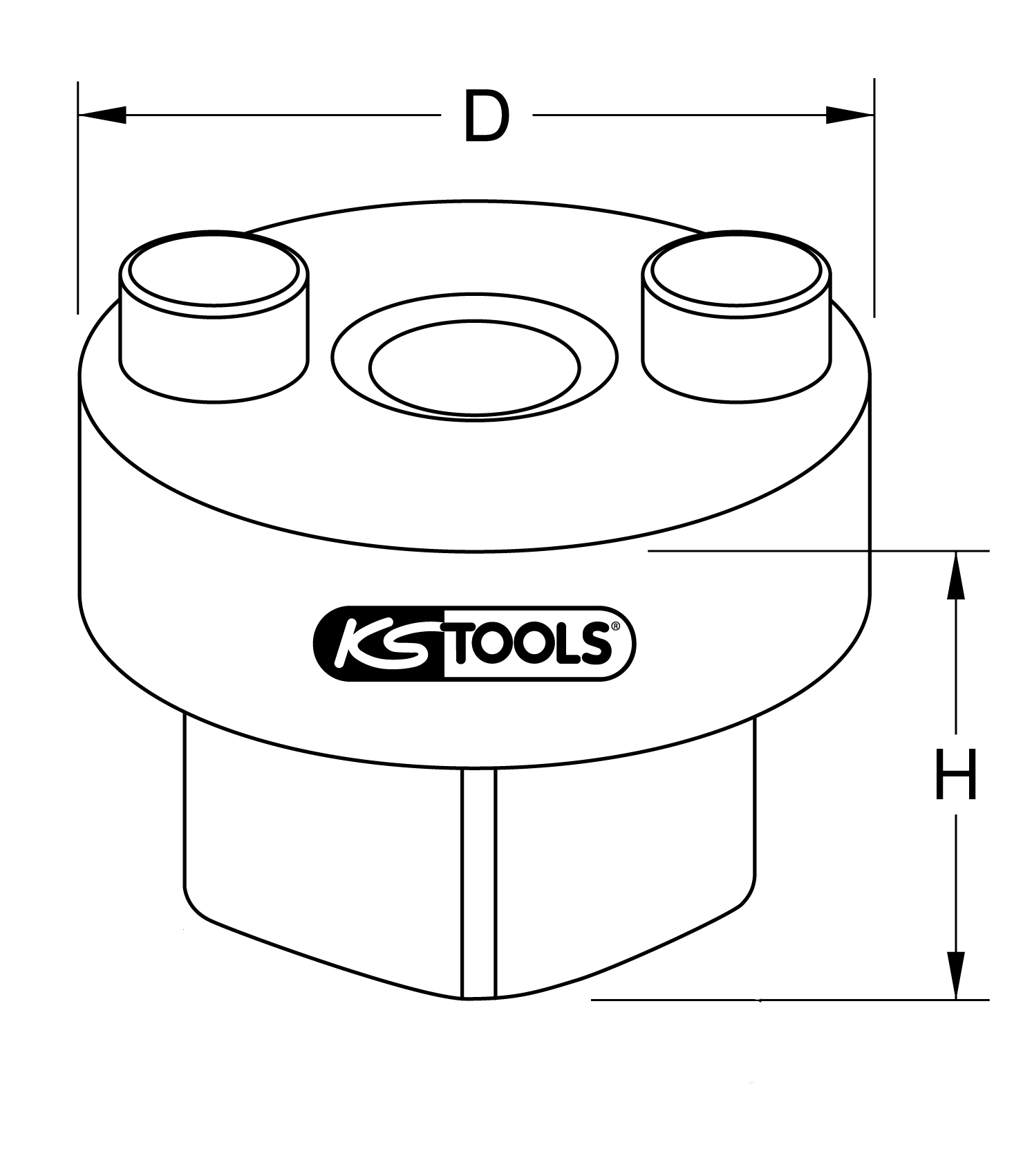 KS Tools Blattfederbolzen-Stecknuss für Volvo, 27mm