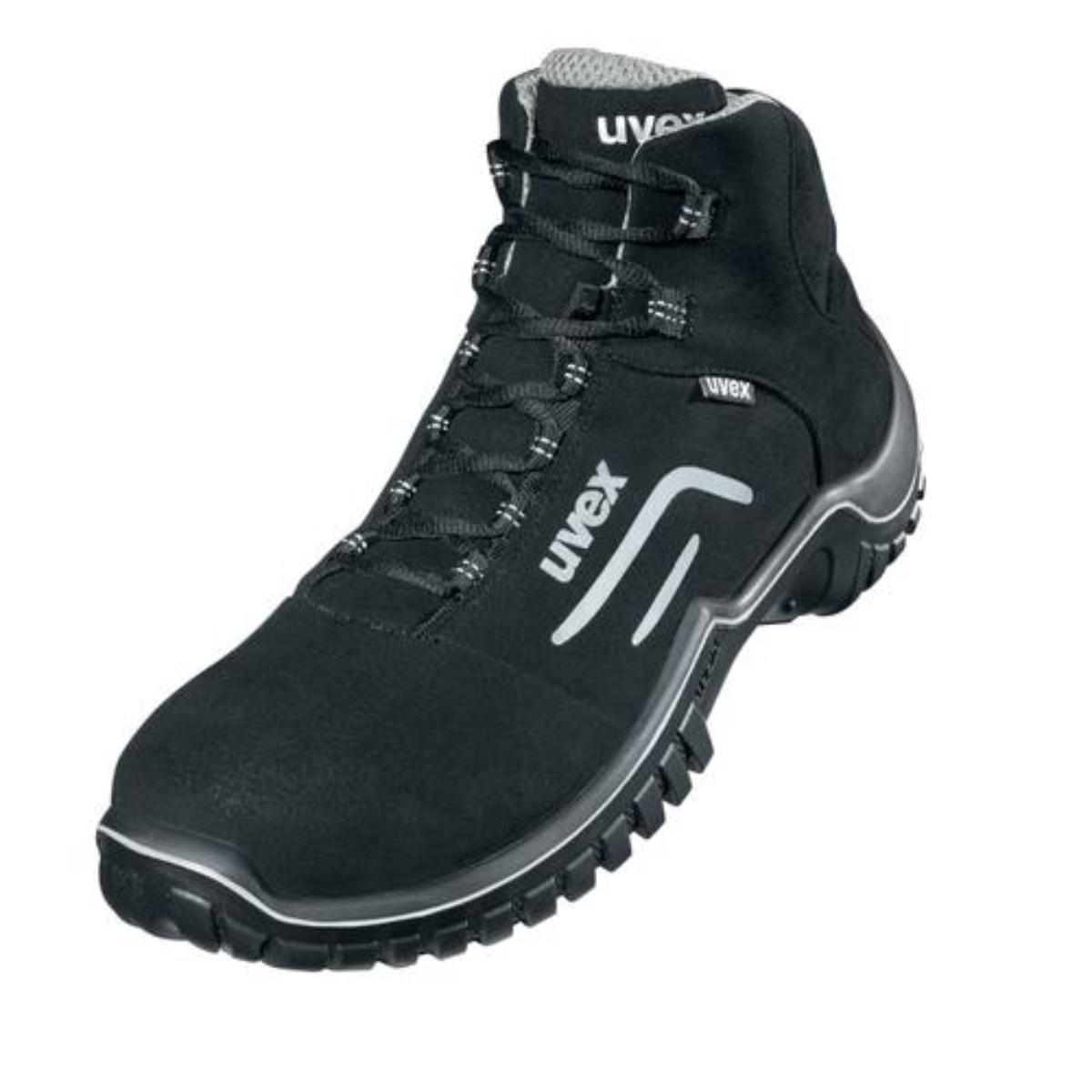 uvex motion style Sicherheitsschuh Stiefel S2, schwarz/silber