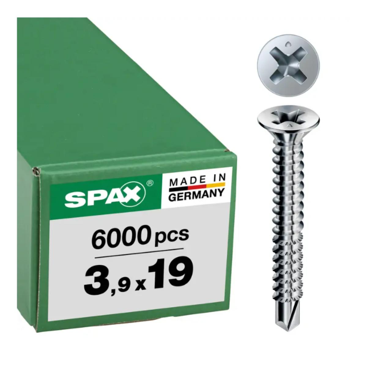 SPAX FEX-A SENKKOPF FRAESRIPPEN KREUZSCHLITZ H2 BOHRSPITZE WIROX MASCHINENKONTROLLIERT 6000 Stück