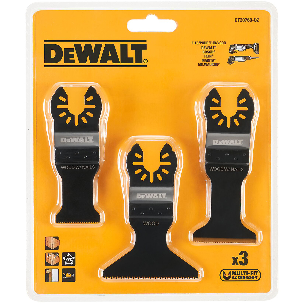 DEWALT Multi-Tool Sägeblatt Set 3-tlg.