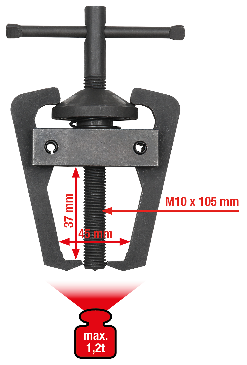 KS Tools Polklemmen-Wischarm-Abzieher 2armig,45mm