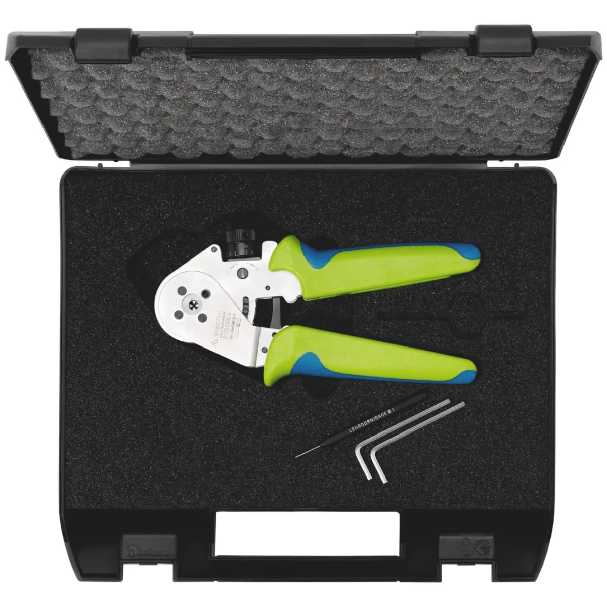 Rennsteig Vierdornzange MicroCrimp 0,08 - 2,5 mm² / AWG 28 - 14, im Kunststoffkoffer mit 12-fach Kontaktaufnahme
