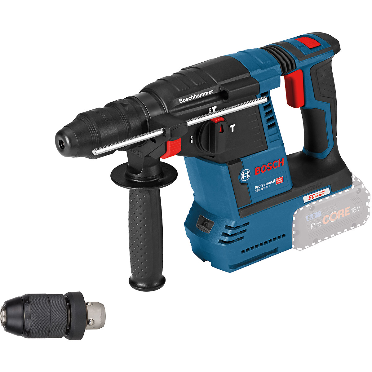 Bosch Akku-Bohrhammer mit SDS plus GBH 18V-26 F, Solo Version