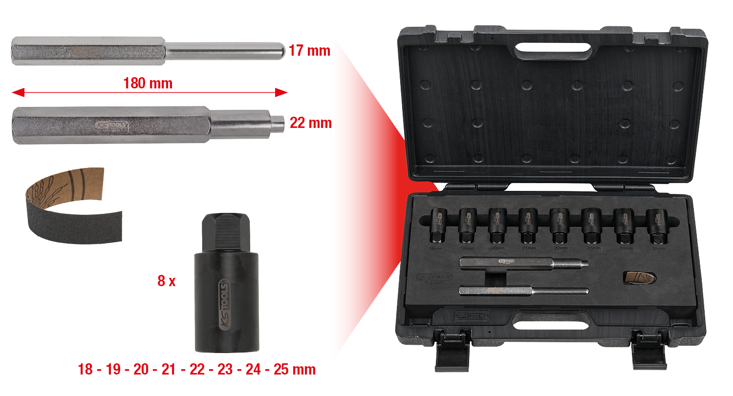 KS Tools Radsicherungs-Demontageset, 10-tlg