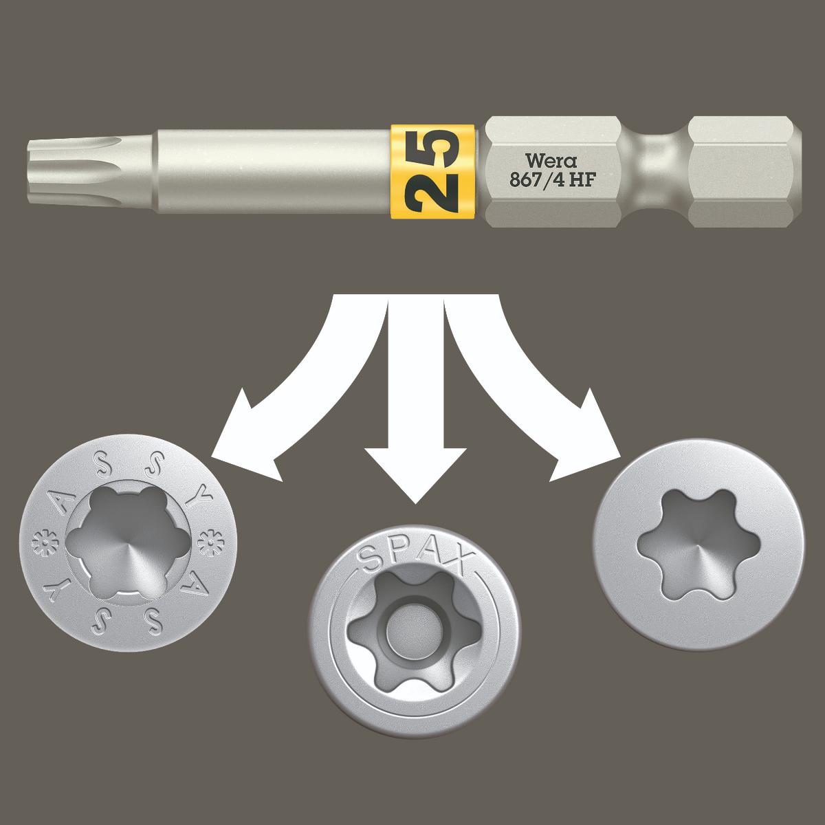 Wera Bit-Check Wood TORX HF 1 SB, 6-teilig
