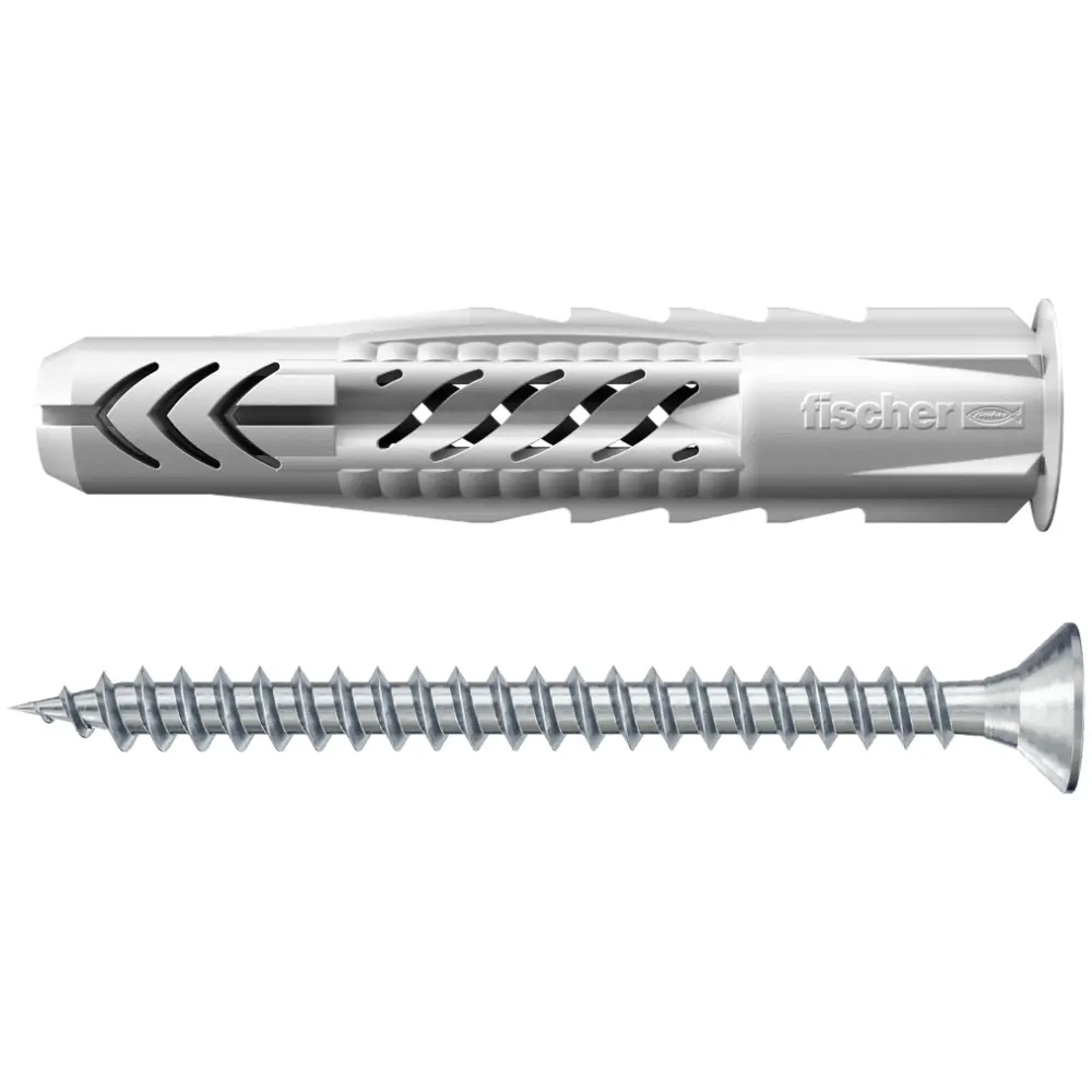 Fischer Universaldübel UX 8x50 R S mit Rand und Schraube
