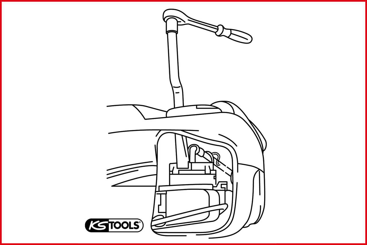 KS Tools 1/2" Schlüssel für VAG Kraftstoffpumpen, Ø100mm