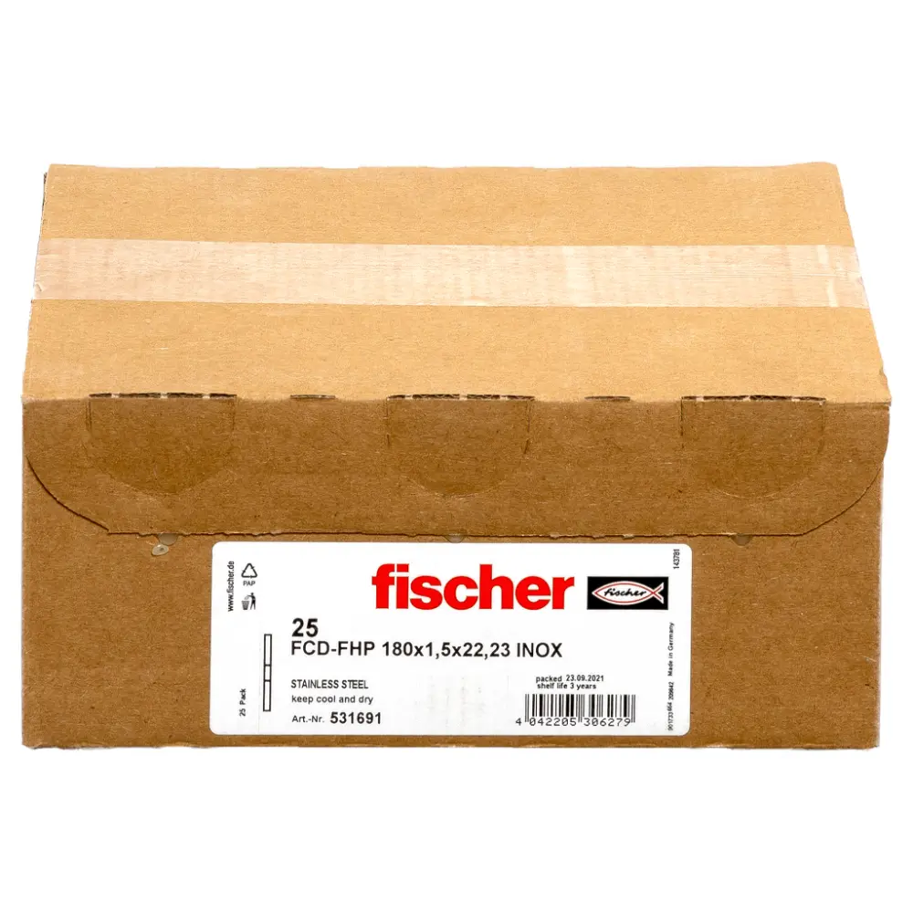 Fischer Trennscheibe FHP plus 1,5/180 flach Inox