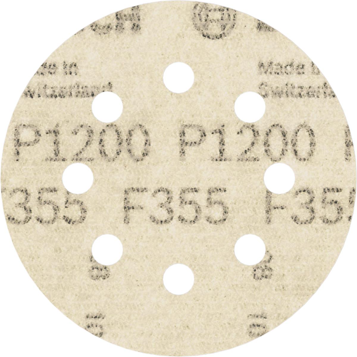 Bosch PRO Schleifblatt F355, 115 mm, 8 Löcher, Klett, 5er-Pack