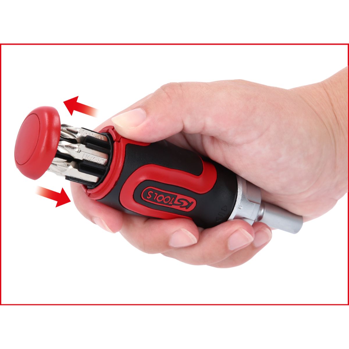 KS Tools 1/4 Zoll 6 in 1 Mini-Ratschen-Schraubendreher