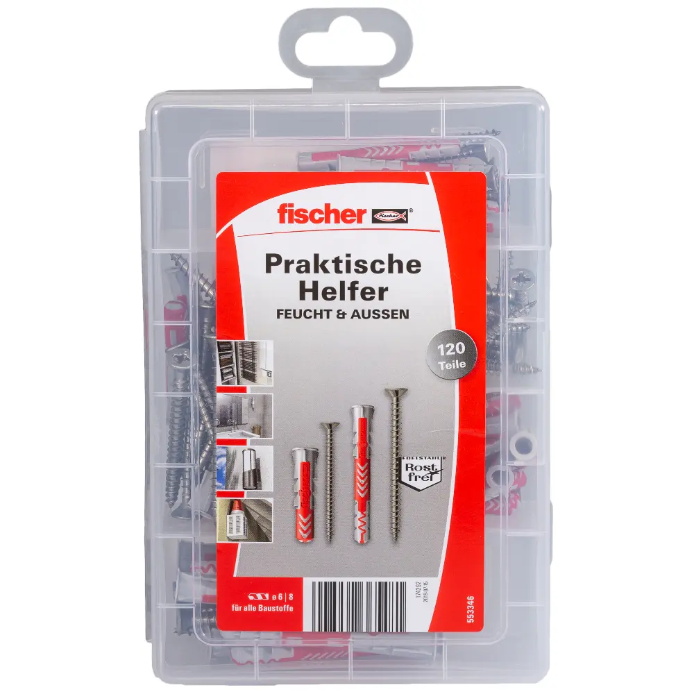 Fischer Dübelsortiment PraktischeHelfer Outdoor/Feuchtraum(120)